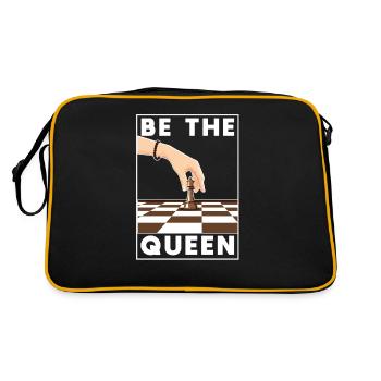 Be the Queen Chess Player Funny Board Game - Retro Bag - black/gold - Back