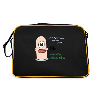 Je ne suis pas bizarre - Sac Retro - noir/or - Dos