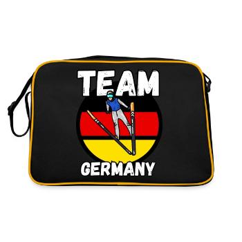 Saut à ski - Équipe d’Allemagne - Sac Retro - noir/or - Dos