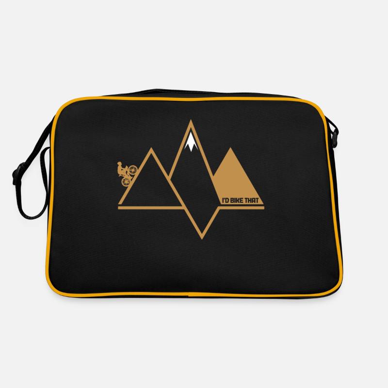 Cadeau VTT VTT biker - Sac Retro - noir/or