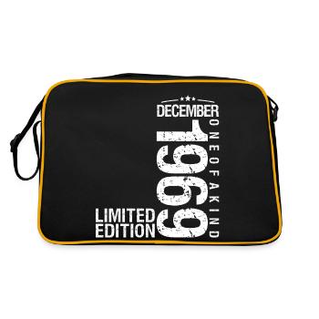 Dezember 1969 Dezember Jahrestag Dezember 1969 - Retro Tasche - Schwarz/Gold - Hinten