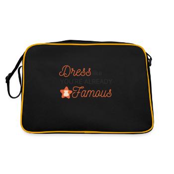 Als wärst du schon berühmt - Retro Tasche - Schwarz/Gold - Hinten