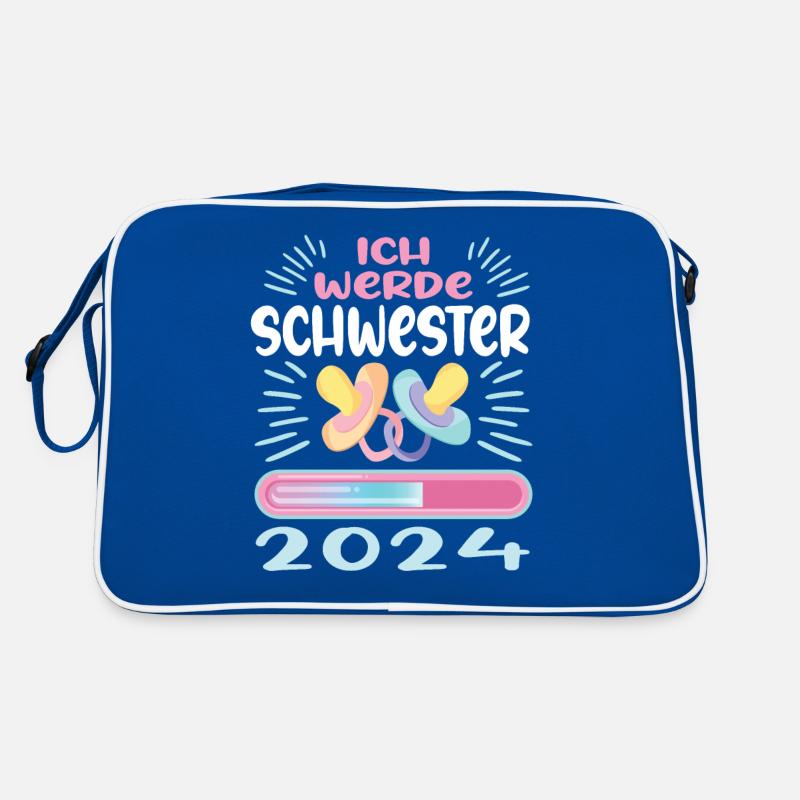 Schwester werden Schwester 2024 Retro Tasche