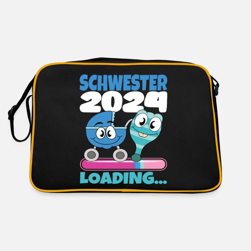 Schwester werden Schwester 2024 Retro Tasche