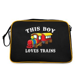 Ce garçon aime les trains - Sac Retro - noir/or - Dos