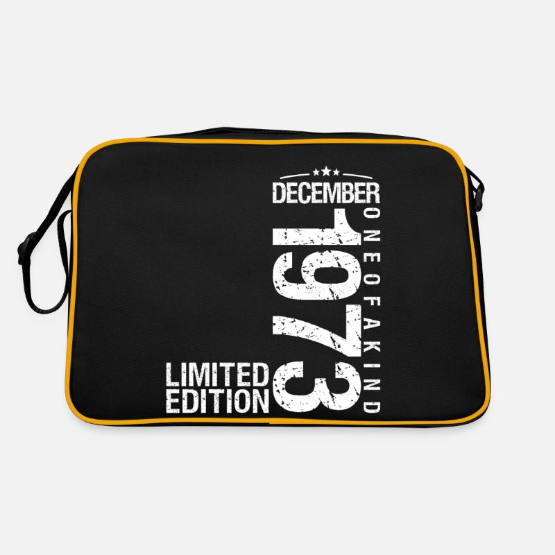 Décembre 1973 Décembre anniversaire December 1973 - Sac Retro - noir/or