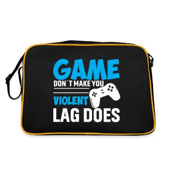 The game doesn't make you violent The Lag - Retro Bag - black/gold - Back