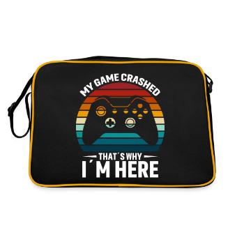 Mon jeu a planté, c’est pourquoi je suis ici - Sac Retro - noir/or - Dos