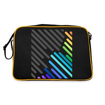 Rayures grises colorées - Sac Retro - noir/or - Dos