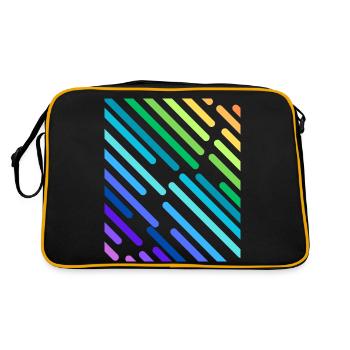RAYURES ARC-EN-CIEL - Sac Retro - noir/or - Dos