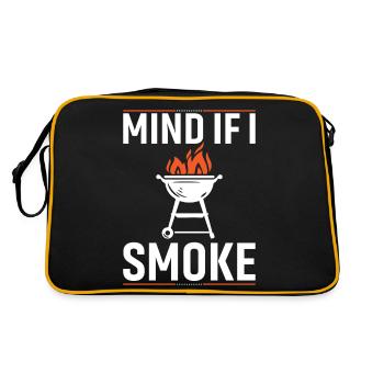 Darf Ich Räuchern? - Retro Tasche - Schwarz/Gold - Hinten