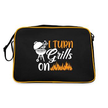 J’allume les grilles - Sac Retro - noir/or - Dos