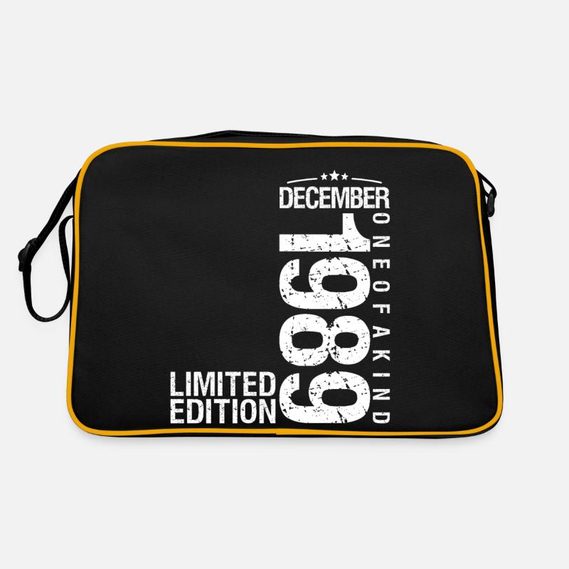 Birthday December 1989 December born in December Retro Bag