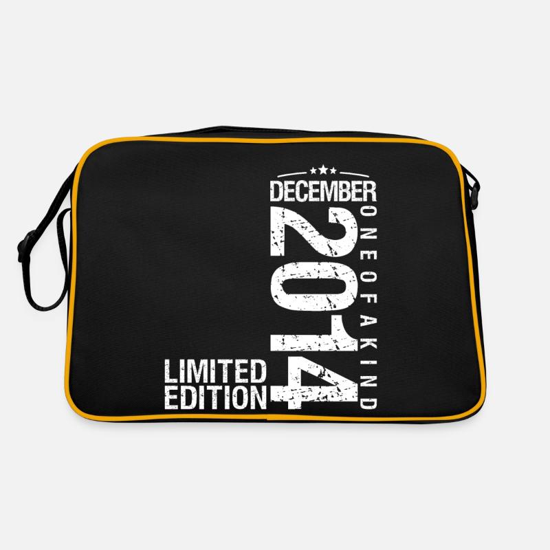 Dezember 2014 Dezember Jubiläum Dezember 2014 - Retro Tasche - Schwarz/Gold