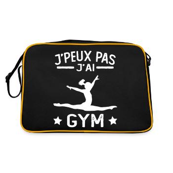 je peux pas j ai gym humour sport - Sac Retro - noir/or - Dos
