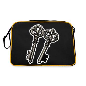Key / Lock / Locked / Security - Retro Bag - black/gold - Back
