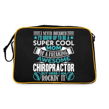 Chiropractor Super Cool Chiropractor Mom - Retro Bag - black/gold - Back