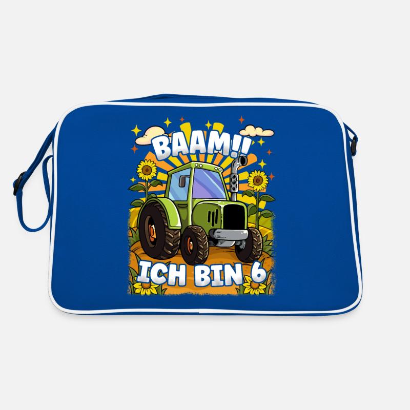 Traktor Geburtstag 6 Jahre Retro Tasche