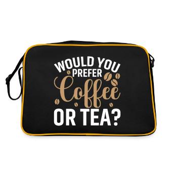 Préférez-vous le café ou le thé ? - Sac Retro - noir/or - Dos