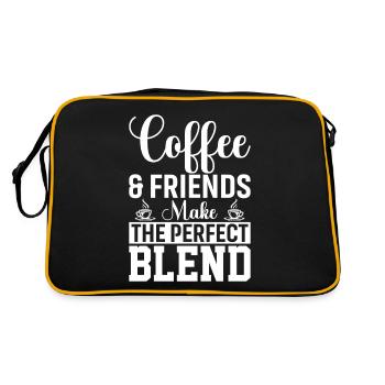 Le café et les amis sont le mélange parfait - Sac Retro - noir/or - Dos