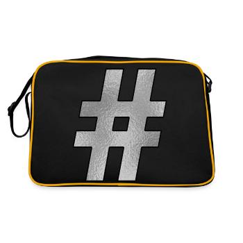 Hashtag Argent - Sac Retro - noir/or - Dos