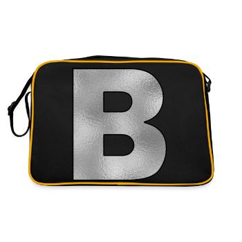 Lettre B Argent - Sac Retro - noir/or - Dos