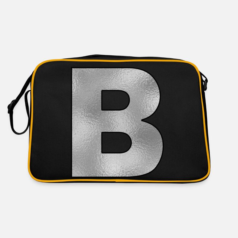 Buchstabe B Silber Retro Tasche