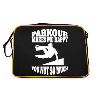 Parkour Runner Gift Extreme Sports Parkour Runner - Retro Bag - black/gold - Back