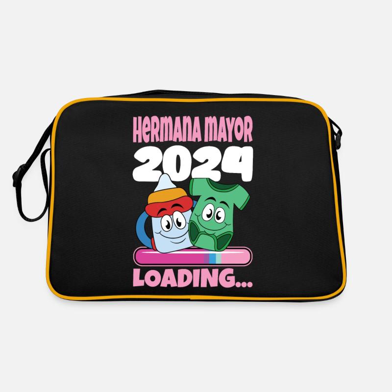 Schwester 2024 Hermana Mayor 2024 Retro Tasche