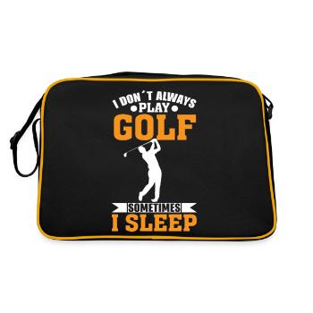 I don't always play golf, sometimes I sleep - Retro Bag - black/gold - Back