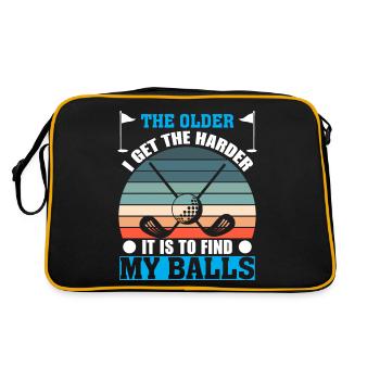 Plus je vieillis, plus il m’est difficile de - Sac Retro - noir/or - Dos