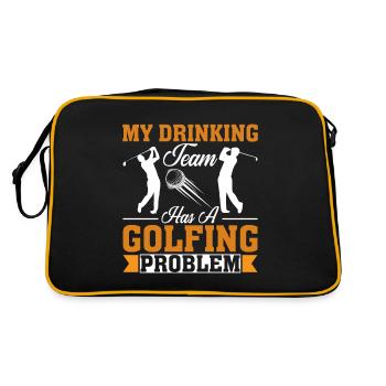 Mon équipe de consommation d’alcool a un problème de golf - Sac Retro - noir/or - Dos