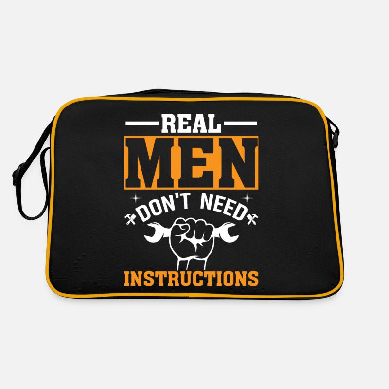 Real men don't need instructions Retro Bag