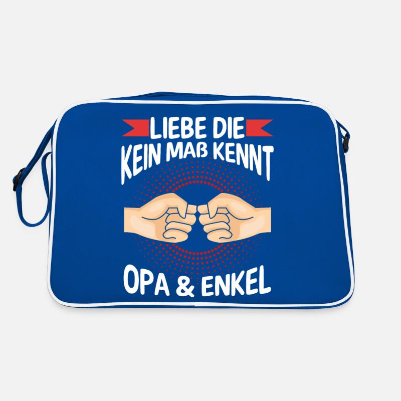 Großvater Opa und Enkel Retro Tasche