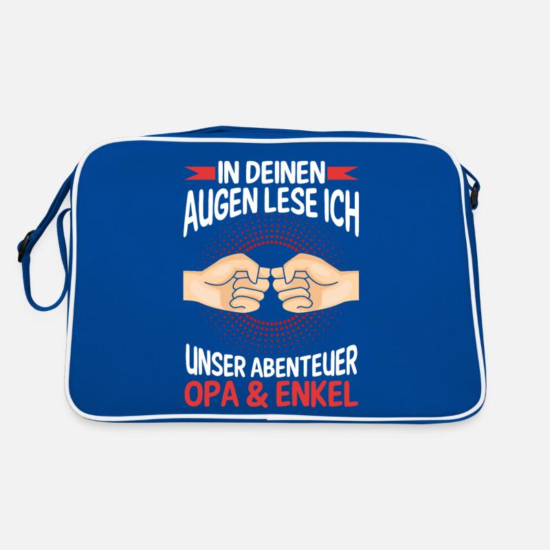 Großvater Opa und Enkel Retro Tasche
