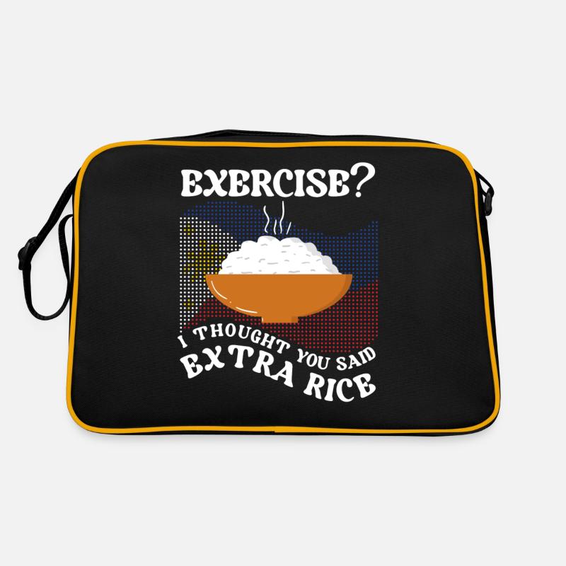 Excercise I thought they said extra rice Retro Bag