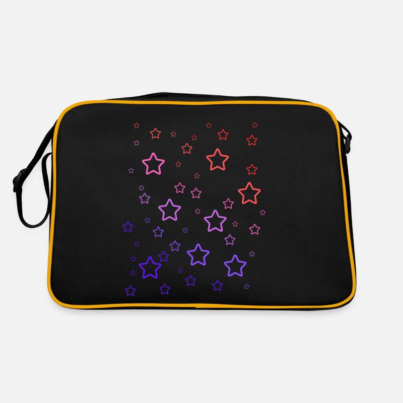 Regenbogen-Sterne Retro Tasche