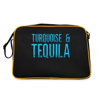 Turquoise Tequila Jeu De Jeu Boisson Alcoolisée Mexicain Cool - Sac Retro - noir/or - Dos