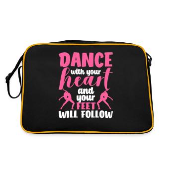 Dance with your heart and your feet will dance - Retro Bag - black/gold - Back