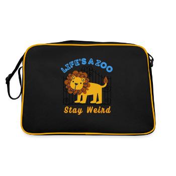 Life is a Zoo Stay Weird - Retro Bag - black/gold - Back