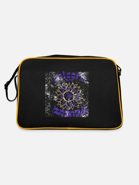 Unicorn in a Human Suit - Retro Bag - black/gold - Back