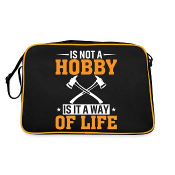 Ist Kein Hobby Sondern Eine Lebenseinstellung - Retro Tasche - Schwarz/Gold - Hinten