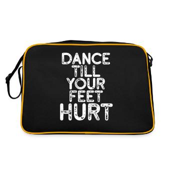 Dansez jusqu’à ce que vos pieds vous fassent mal Né pour les amateurs de danse - Sac Retro - noir/or - Dos