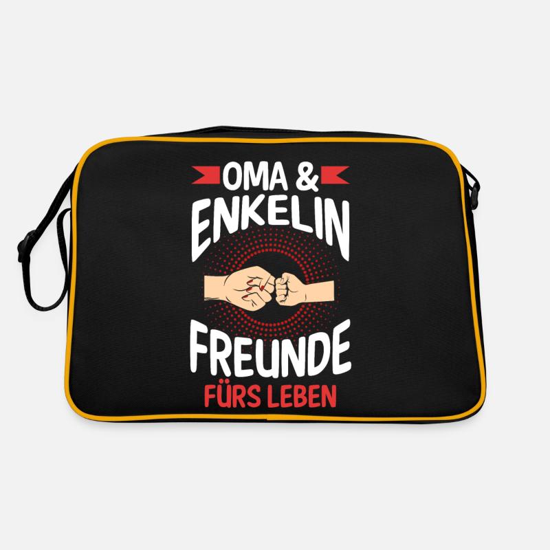 Oma Großmutter und Enkelin Retro Tasche