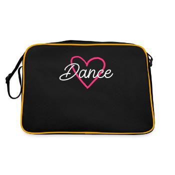 Cool Dance Coeur Salle De Bal Drôle Danseur Hip Hop - Sac Retro - noir/or - Dos