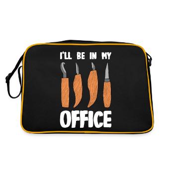 Wood Shining Wood Carving - Retro Bag - black/gold - Back