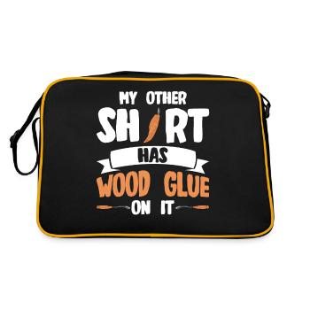 Sculpture sur bois brillant sur bois - Sac Retro - noir/or - Dos