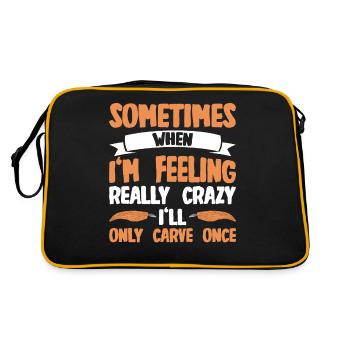Wood Shining Wood Carving - Retro Bag - black/gold - Back