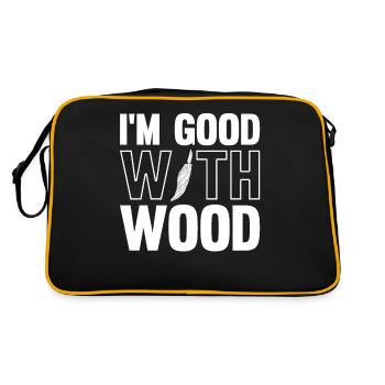 Sculpture sur bois brillant sur bois - Sac Retro - noir/or - Dos