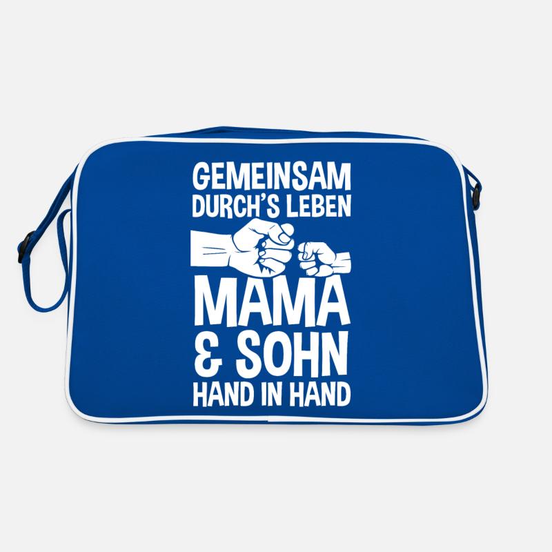 Mutter Muttertag Mama und Sohn Retro Tasche
